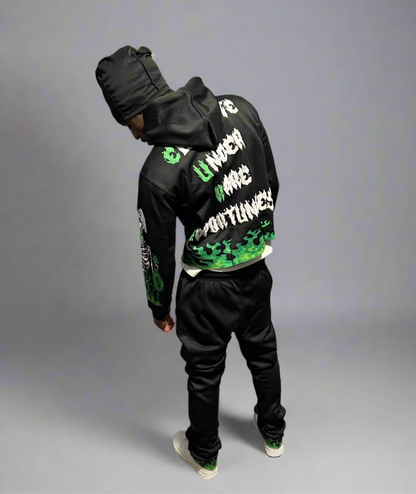 “EUROFEEN” Official Black & Green / Hoodie & Sweat Pants