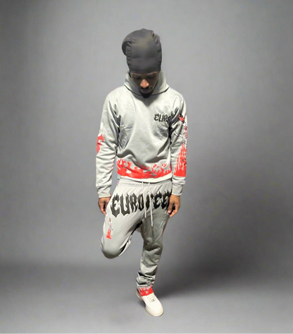 “EUROFEEN” Official Silver & Red / Hoodie & Sweat Pants